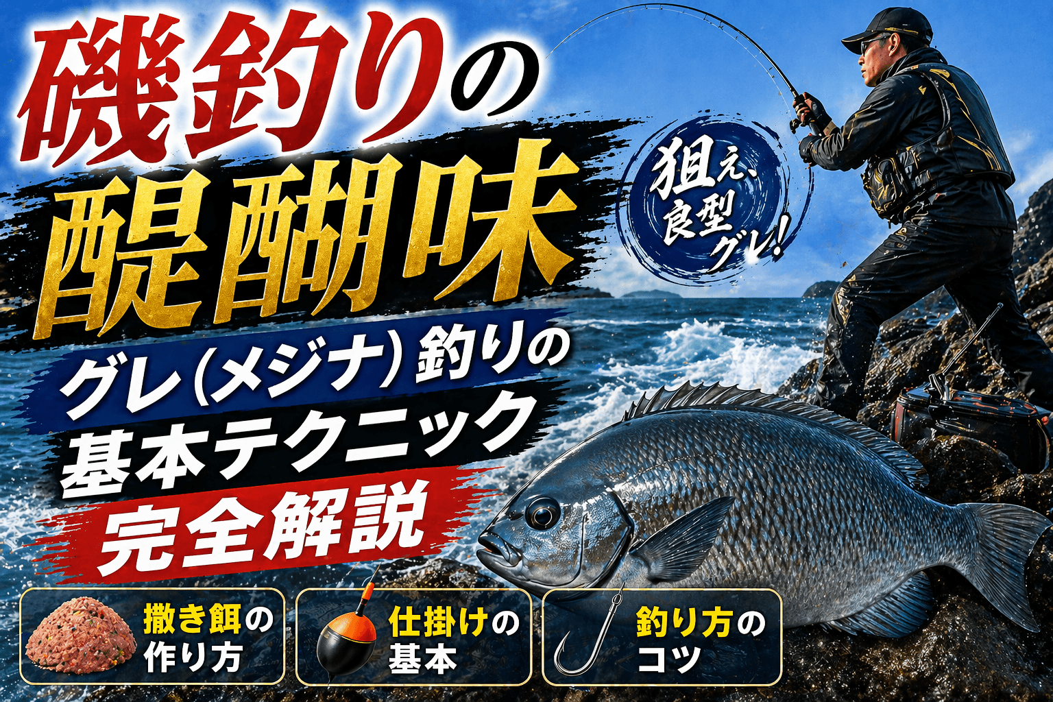 磯釣りの醍醐味|グレ(メジナ)釣りの基本テクニック完全解説