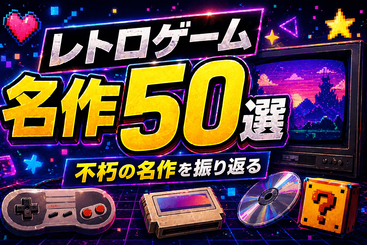 レトロゲーム名作50選|ファミコンからPS2まで不朽の名作を振り返る