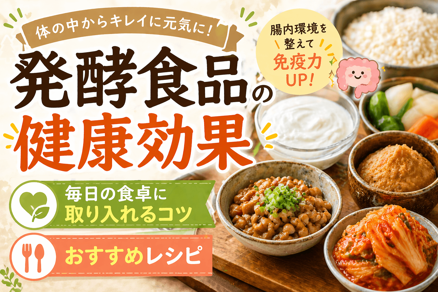 発酵食品の健康効果|毎日の食卓に取り入れるコツとおすすめレシピ