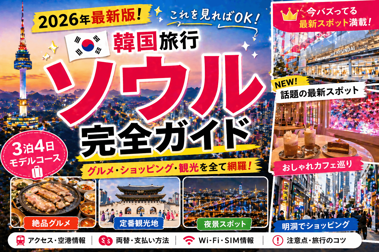 韓国旅行最新ガイド2026年版|ソウルの最新スポット完全網羅
