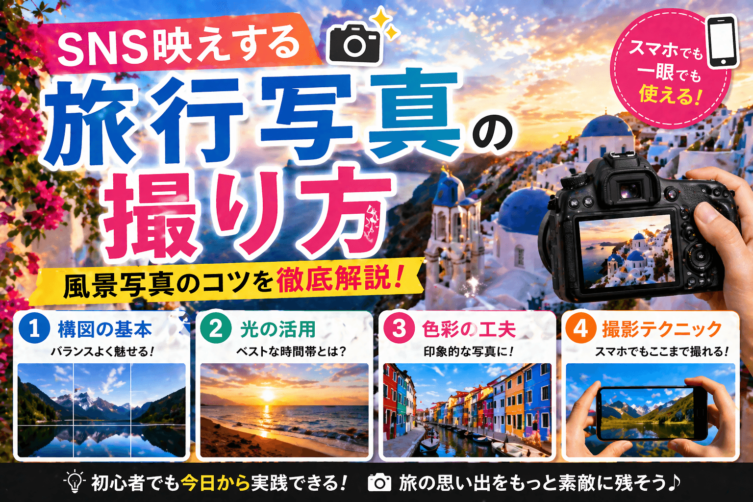 旅行写真の撮り方|SNS映えする風景写真のコツを徹底解説